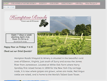 Tablet Screenshot of hamptonroadswinery.com